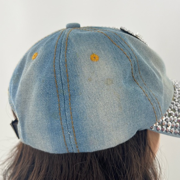 Fleur-de-lis Rhinestone Baseball Hat - Picture 9 of 10
